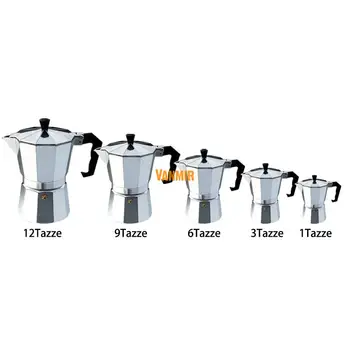 Moka Espresso Kahve Makinesi Makinesi /glantop Alüminyum 1cup/3cup/6cup/9cup/12cup İtalyan Soba Üst//ağzından bir şeyler Pot Aracı
