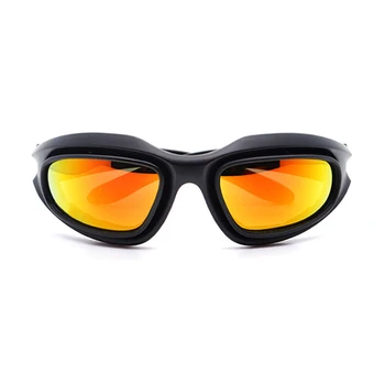 Motocross/Moto Motosiklet Bisiklet Gözlüğü Polarize Askeri Alan KTM Moto Lunette Gözlük 4pair Lens İle Çerçeve Yastıklı Snowboard