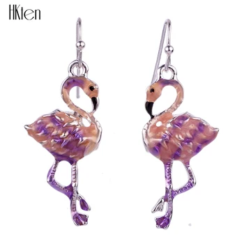 MS1504433 Moda Flamingo Takı Yüksek Kaliteli Kolye Küpe Küpe Parlak Renkler Toptan Fiyat Hayvan Kolye Setleri