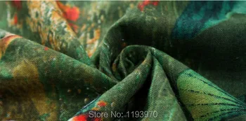 Mürekkep Boyama Tasarım İlkbahar Yaz Elbise Pamuk Keten Kumaş Ev Dekoratif Dikiş Tekstil Çiçek Doku Metre 2005BL Elbiseler