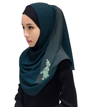 Müslüman Kadınların Başörtüsü Kristal Kenevir Nakış Eşarp Anında Sarar Bandana Kap İç Çamaşırı Şal Abaya Başlık Arap-İslam Kapşonlu