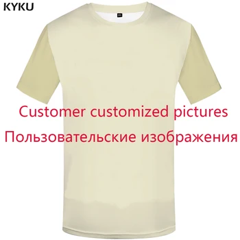Müşteri Seçimi Tam Baskı Erkek/kadın T Tarafından Yapılan KYKU Marka 3d T-shirt Özel Resimleri-shirt Erkek Customsize H-8XL