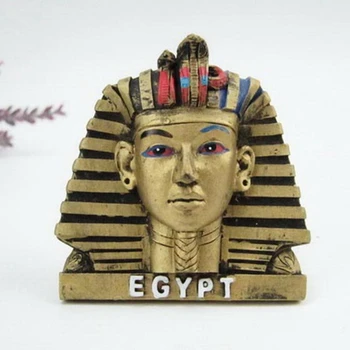 Mısır Firavunu Tutankhamun Altın Maske Buzdolabı Turistik Hatıra Buzdolabı Manyetik Çıkartmaları Ev Dekorasyonu Dekorasyon Mıknatıslar