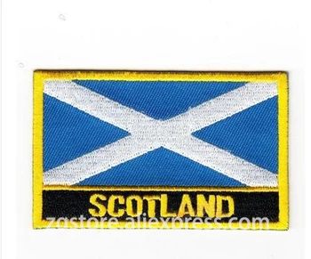 Nakış Yamalar Ulusal bayrak İskoçya Bayrağı 8 Demir Yamalar.0x5.0cm Özel Yamalar