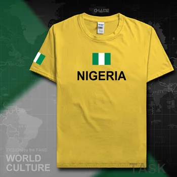 Nijerya Nijeriya erkek t shirt Nijeryalı pamuk t spor formaları ulus-shirt spor giyim Afrika ülke bayrakları NG tees