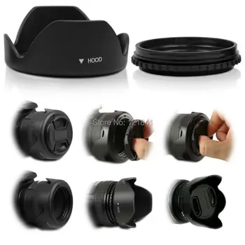 Nikon için yüksek Kaliteli EKRAN Düzeltilebilir Petal Çiçek Lens Hood Sınıf bir Ürün D5200 D3200 ile hemen Hemen