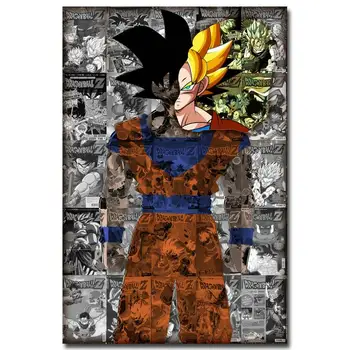 NİCOLESHENTİNG Goku - Dragon Ball Z Yeni Anime Sanat İpek 001 Dekor 12x18 20x30 cm Duvar Resimleri Ev Oturma Odası Poster