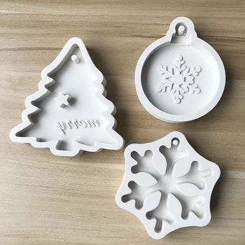 Noel ağacı kar taneleri Balmumu kalıpları Ev Dekorasyon silikon sabun kalıpları