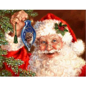Noel Baba 5d Çapraz Dikiş Diy Elmas Boya Taslar gülümseyen K413 Zanaat Mozaik Kristal Resim Tuval