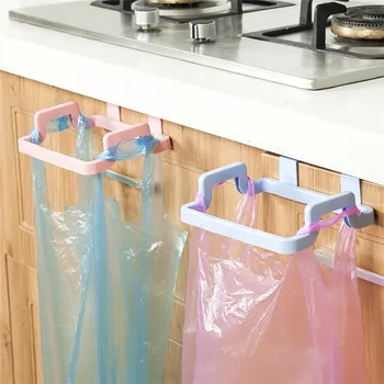 Non-tırnak Tasarım Banyo Rafı Kapı rafı Olmayan Asılı Portatif Mutfak Çöp torbaları-tırnak Dolap Askı Raf Raf ve Tutucu