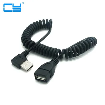 Normal 90 Derecelik Dişi Uzatma Uzatma Kablosu USB 2.0 Erkek Konnektör, Açılı