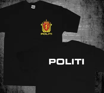 Norveç Norveç Polisi Politi T shirt erkek Özel Kurtarma ekibi Delta Force Ordu Mücadele üst tişörtü basılmış BİZE artı boyutu S-3XL