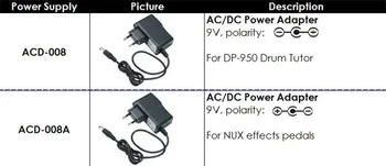 NUX DC 9 V Güç Kaynağı AB/elektro Gitar Efekt Pedalı DP 1.0 Plug US-950 Öğretmen Davul