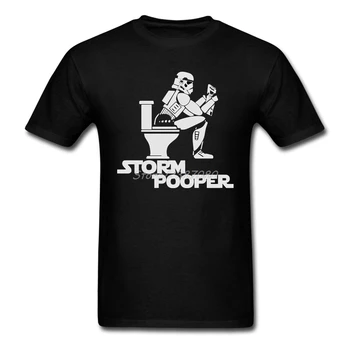 O 2017 Yeni StormPooper Star Wars T Shirt Birkaç Marka Giyim-boyun Pamuk 3XL Kısa Kollu Özel Komik T Shirt