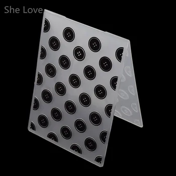 O Aşk Plastik Kabartma Klasör Düzgün Yuvarlak Düğmeleri Defteri, Fotoğraf Albümü Kartı Kağıt Zanaat Dekorasyon DİY