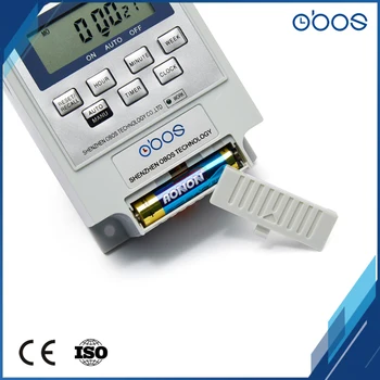 OBOS Marka ücretsiz kargo 12 V 12 V dijital zaman sayacı ödeme /haftalık zamanlama başına on /tim'de 10 kat kapalı aralığı 1 dak set 168H geçin