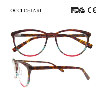 OCCİ CHİARİ İtalya-tasarım Gözlük Çerçevesi, el Yapımı Gözlük Çerçevesi Oculos Lunettes Gafas Demi Renkli Hediye W-CORSO Gözlük