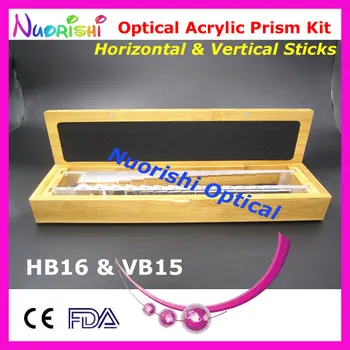 Oftalmik Optik göz hastalıkları uzmanlığı Akrilik Yatay, Dikey Lens Prism Sopa Seti Bambu Durumda HVB15 Ücretsiz Kargo Paketlenmiş Ayarlayın