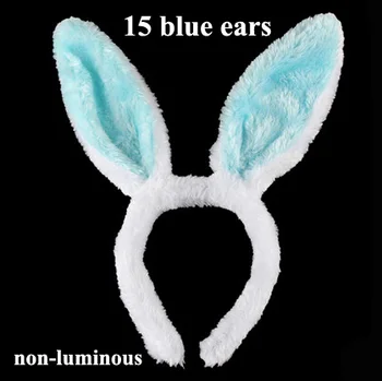 Olmayan ışık/ Işık Işık Tavşan Kulakları Tavşan Kulakları Başlık Kafa Saç Bandı Hoop Oyuncak Çocuk Doğum günü Parti Malzemeleri Yanıp sönen LED