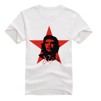 Orijinal Che Guevara T Shirt Erkek Marka Ünlü Kısa Kollu T-Shirt Kırmızı Yıldız Baskılı Fitness Pamuk Swag T-Shirt A877