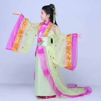Oryantal Kadın Kraliyet Elbise çok Renkli Elbise Dans Tang Tang Hanedanı Giyim Etek Hanfu Tarzı Çin Prenses Kostümü