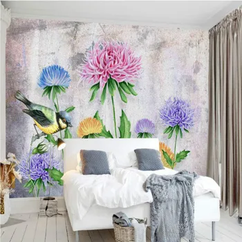 Oturma Odası Duvarları için özel Yapılmış Ev Geliştirme Dekor 3D duvar Kağıdı Modern flowerl Duvar Kağıtları Duvar