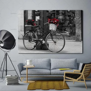 Oturma Odası için duvar Sanat Resim sanat resim ev deor Retro bisiklet Duvar Resimleri baskı morden