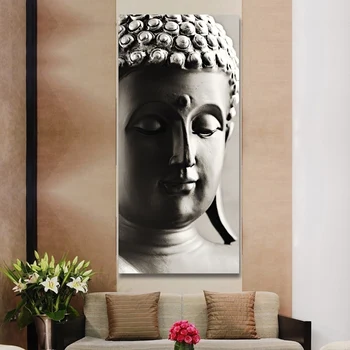 Oturma Odası İçin 1 adet Modern Baskılı Buda Budizm Tuval Cuadros Ev Dekorasyonu Buda Resim Duvar Resmi Çerçevesiz