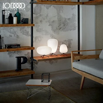 Oturma Odası Modern Masa Lambası Başucu Lambası İçin LODOOO E27 Modern Masa Lambası Dekoratif Cam Masa lambası