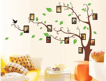 Oturma Odası, Yatak Odası Çıkartmaları için 120*170 cm 3D DİY Ağaç Duvar Çıkartmaları Fotoğraf Aile Duvar Sticker Duvar Sanatı Ev Dekor Aile Fotoğrafı