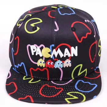 Pacman Snapback Şapka ve kasket moda Ayarlanabilir Hayalet Ve Pac Man Beyzbol Şapkası Unisex 2 Stilleri