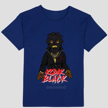 Pamuk T Gömlek Kısa Kollu Yaz O-Boyun Erkek Ücretsiz Kodak Siyah Müzik Projesi Tişört