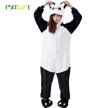 Panda Hayvan Pijama Yetişkin Kıyafetler tek parça Kış Pamuklu Pijama Yetişkin Kadın panda pijama Kadın Pijama Setleri, İkizler