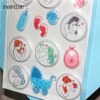 PANFELOU Anne çocuk renkli Açık Mühürler/Fotoğraf Albümü Dekorasyon Yapma/Kart Kapakları Silikon DİY çarşaf Malzemeleri