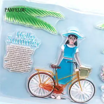 PANFELOU yaz kız renkli Açık Mühürler/Fotoğraf Albümü Dekorasyon Yapma/Kart Kapakları Silikon DİY çarşaf Malzemeleri