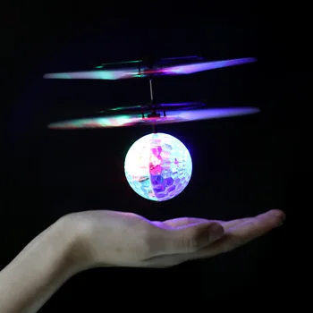 -Parlak Dahili RC Uçan Top Drone Helikopter Oyuncak Çocuklar için Yetişkin Renkli yanıp sönen Işık Topu Oyuncak Uçan Chilidren LED