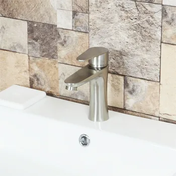 Paslanmaz Çelik banyo kurşunsuz Banyo Havzası Lavabo fırçalanmış tek delik Havzası musluk yüzeyi Musluk Mikser musluk