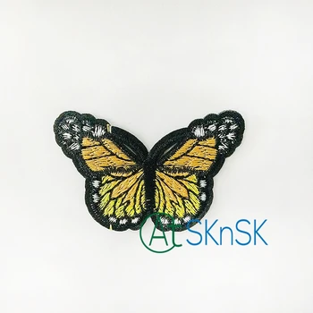 Patch 10 adet /Lot nakış Yama aplike üzerinde SK DİY Yamalar marka logosu demir giyim için yama güzel kelebek İşlemeli