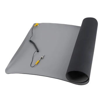 PC için Mayitr 1 adet Siyah Masaüstü Anti Statik DSB Topraklama Mat Silikon Pad Bakım Platformu 700*500 mm + Kordon Laptop Tamir