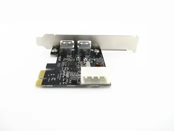 PCI-E Express USB 3.0 2 Port HUB Kart Adaptörü w/ Düşük Profil Braketi