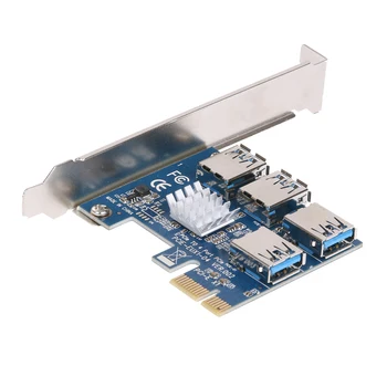 PCI-E PCI Express Yükseltici Kart genişletme kartı 1 1x 3-USB Adaptör Kartı-port 16x adaptör Bitcoin Madencilik Makine için PCI