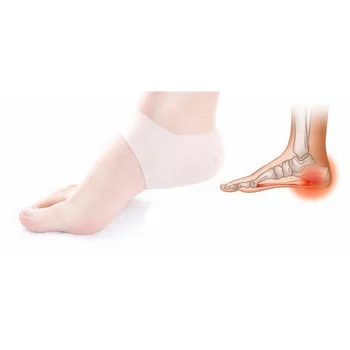 Pedikür Ayak Bakımı İçin Beyazlatma Nemlendirici Çorap 1 Çift Topuk Desteği Silikon Jel Yastık Pad Ağrı Koruyucu Tabanlık