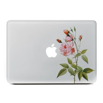 Pembe Vinil Çıkartma Etiket Yeni Macbook Pro / Air Case Laptop İnç 11 13 15 Kapak Çıkartması için gül