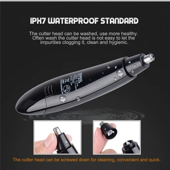 Pil Erkekler ve Kadınlar İçin IPX7 su Geçirmez Düzeltici Sökücü Clipper Tıraş makinesi Yıkanabilir Burun Clipper Trimer Burun Saç Düzeltici Ameliyat