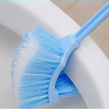 Plastik Uzun Kolu Banyo Klozet Scrub Çift Yan Fırça Temizleme