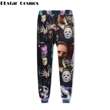 PLstar Cosmos 2018 Moda Pantolon Pantolon Koşucular Film Katiller/Cadılar Bayramı Şeytan/Erkek/Kadın Pantolon İçin 3D Baskı Köpekbalığı Dehşeti