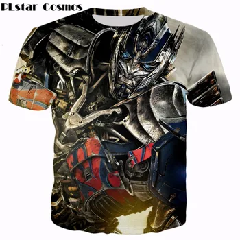 PLstar Cosmos 2018 Son tasarım desen Marka Erkek Prime 3d baskı Unisex yaz rahat Optimus T shirt T-Shirt