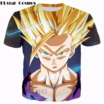PLstar Cosmos Klasik anime Dragon Ball Z Goku 3D T-Shirt Erkek Kadın Moda Anime Goku t shirt Yaz Casual Tops Serin
