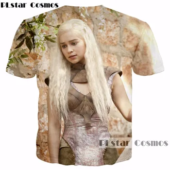 PLstar Cosmos yaz Moda Erkek t 3D Kadın/-Thrones karakterleri gömlek Yeni tasarım Oyunu Targaryen baskı Unisex t shirt Daenerys