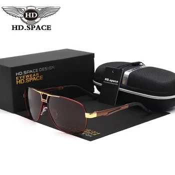Polarize HD 2017 Moda Adam Benzersiz Tasarım Sürüş Rahat Oculos De Sol LD020 Açık Pilot Polis gözlük Gözlük güneş Gözlüğü